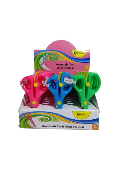 Bafix Okul Makası Korumalı Yaylı 13.5 Cm 24 Lü Paket