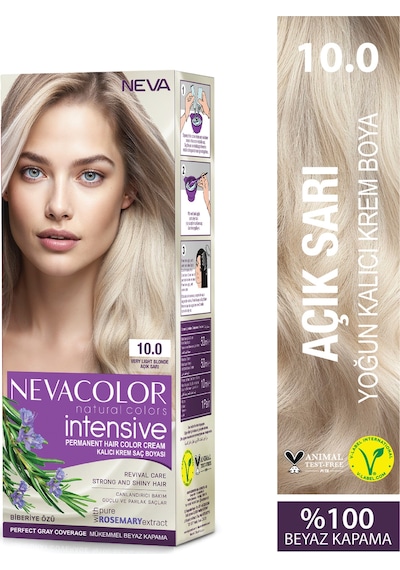 Intensıve 10.0 Açık Sarı Kalıcı Krem Saç Boyası Seti