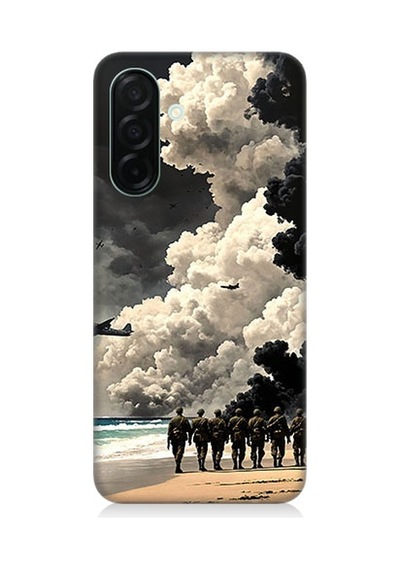 Samsung Galaxy A56 Uyumlu Askerler Ve Duman  Desenli Silikon Kılıf
