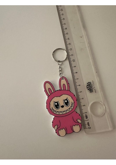 Lavubu Anahtarlık Sevimli Canavar Serisi 8cm Pembe