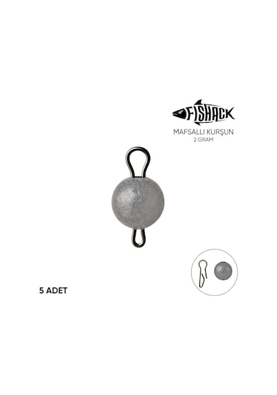 Mafsallı Kurşun - Hareketli İğne Kurşunu - Metal - 5'li Paket - 2 Gram