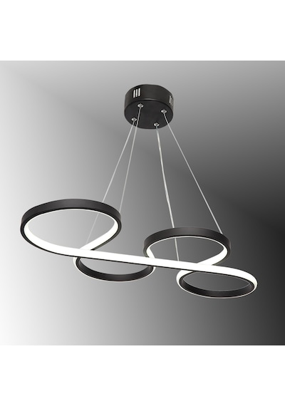Tt025-Sy Tt Aydınlatma Yılan Modeli Mat Siyah Led Avize