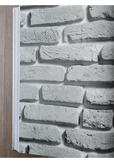 3 Boyutlu Taş Desenli Simli Silinebilir Duvar Kağıdı 16 M² Diğer