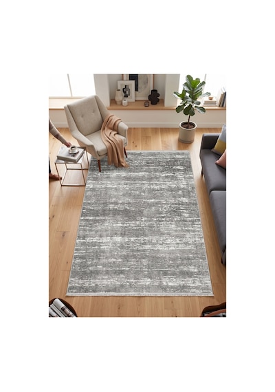 Merinos Vista %100 Akrilik Gri Kesme Halı Yolluk Antre Koridor Salon Halısı 76587-98