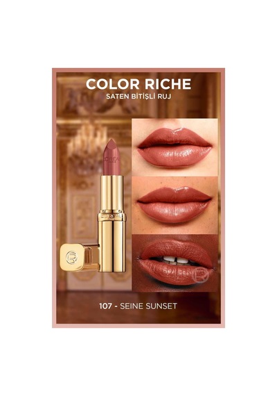 Color Riche Saten Bitişli Ruj - 107 Seine Sunset Nude Çok Renkli