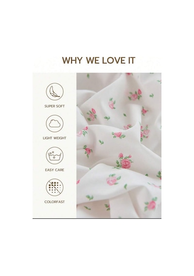 Uçkan Home Çift Kişilik Nevresim Seti %100 Pamuk Pembe --UH-00049