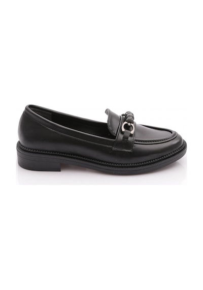 Dgn 2623003 Kadın Tokalı Loafer Ayakkabı Siyah