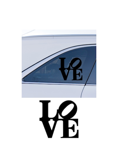 Love Sticker, Oto Sticker, Motor Sticker, Kelebek Cam Sticker 12x12 Cm