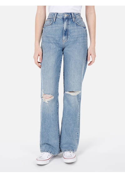 Colins 900 Laris Normal Kesim Yüksek Bel Geniş Paça Mavi Kadın Pantolon Denim Colins 900 Laris Normal Kesim Yüksek Bel Geniş Paça Mavi Kadın Pantolon Denim