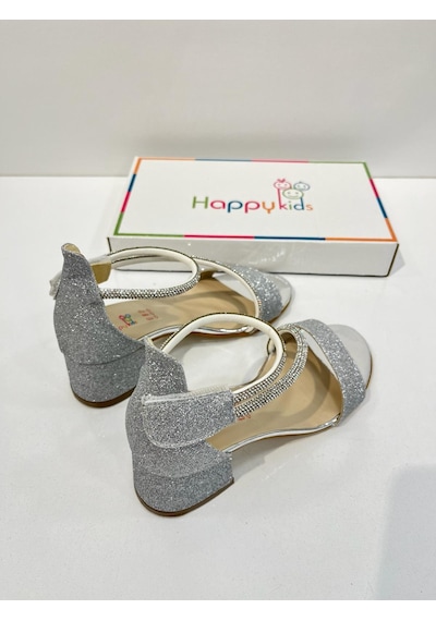 Butikhappykids Kız Çocuk Abiye Ayakkabı Gümüş Taşlı 3 Bantlı Mezüniyet-düğün Topuklu Kız Çocuk Abiye Ayakkabı Gümüş Butikhappykids Kız Çocuk Abiye Ayakkabı Gümüş Taşlı 3 Bantlı Mezüniyet-düğün Topuklu Kız Çocuk Abiye Ayakkabı Gümüş