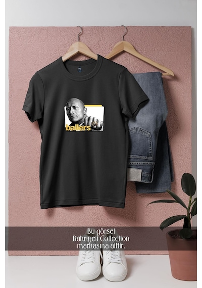 Oversize Ballers Yabancı Dizi Tasarımlı Unisex T-shirt Siyah