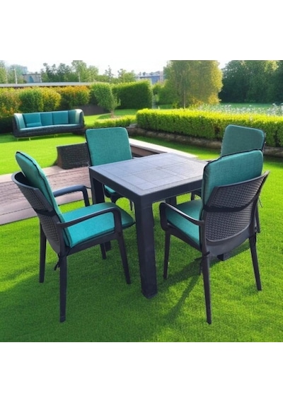 Sandalye Minderi Masa Örtüsü 6 Adet Yeşil Masa Örtüsü 120x180 Kalin Duck Kumaş 4 Cm Sünger Yeşil