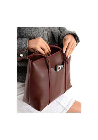 Markasız Ucuz Soylu Çanta Ayıcıklı Bordo Kadın Omuz Ve Kol Çantası 25x34 Cm Bordo