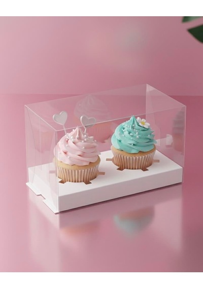 Full Asetat 2 Li Cup Cake Kutusu 17x10x11