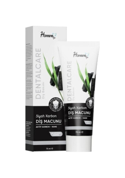 Homm Bitkisel Life Siyah Karbon Diş Macunu 75 Ml Aktif Karbon Ve Nane Ilaveli