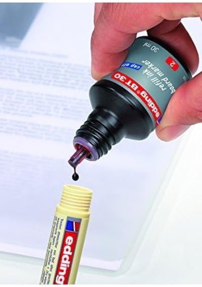 Edding Bt 30 Beyaz Yazı Tahtası Kalemi Yedek Mürekkebi - Mavi - 30ml Genel