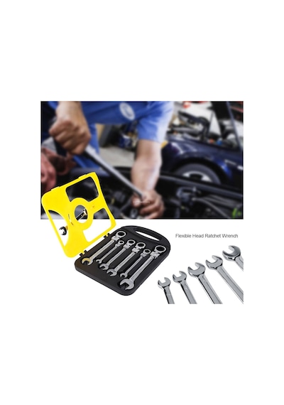 Makro 7 Parça Mafsallı Cırcır Anahtar Seti Cırcır Set 8-19 Mm