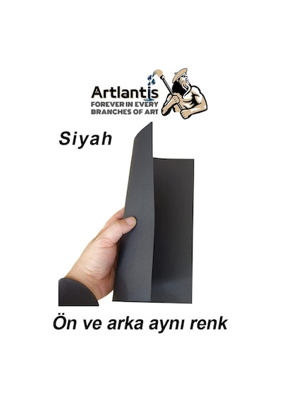 Siyah Fon Kartonu 50x70 cm 120 Gr 10 Adet 50*70 Fon Kartonu Hamurundan Boyama Orjinal Tam Siyah Renk