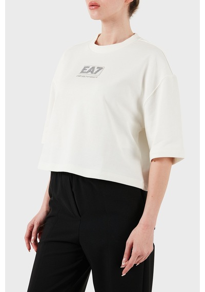 Ea7 Bayan T Shirt 7w000177 Af12473 U0005 Ekru Ekru