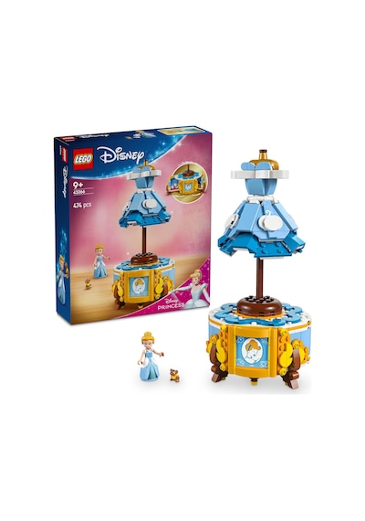 Sindirella&apos Nın Elbisesi 43266-9 Yaş Ve Üzeri Prenses Seven Kız Ve Erkek Çocuklar İçin Sergileme Standı Ve Sindirella Mini Bebeği İçeren Yaratıcı Oyuncak Yapım Seti 474 Parça