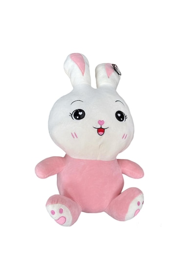 Kulaklı Gülen Tavşan Uyku Arkadaşım Peluş Oyuncak 75 Cm Beyaz