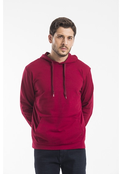 Süperlife Erkek Kapşonlu Regular Fit İnce Sweatshirt Spr 20k55 Bordo