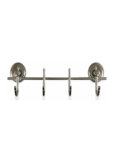 Krom 4 Lü Duvar Askısı 24 Cm Banyo Mutfak Elbise Havlu Askılığı Gümüş