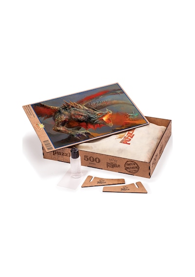 King Of Puzzle Ejderha Ve Şövalye Ahşap Puzzle 500 Parça