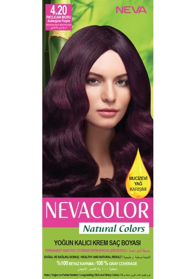 Neva Color Saç Boyası Seti 4.20 Patlıcan Moru 8698636612203