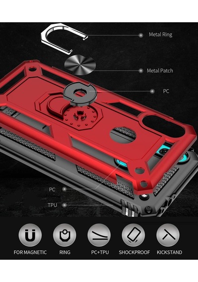 Huawei Honor 10 Lite Kilif Zirhli Standli Miknatisli Tank Kapak 392979088