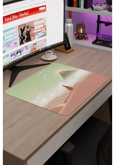Journey Kaymaz Dikişli Kauçuk Oyuncu Mousepad V1 - 48x40 Xl Gaming Mouse Pad Fare Altlığı