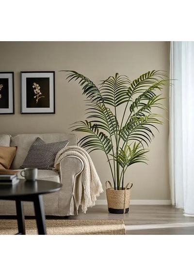 Ikea Tärnmås Rattan Saksı , Bej-siyah, 24 Cm, İç Mekan