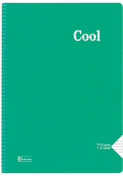 Keskin Cool Pp Kapak Spiralli Defter A4 72 Yp. Çizgili