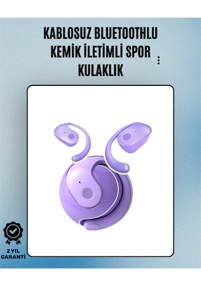 S05 Kablosuz Bluetooth 5.3 Kemik İletimli Spor Kulaklık Ipx4 Suya Dayanıklı 6 Saat Pil Ömrü