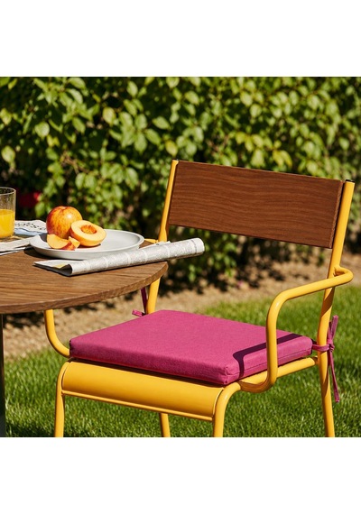 Tr Sandalye Oturum Minderi Renkli 40x40x4 Bağcıklı Çıkarılabilir Kılıflı Çökme Yapmaz Pembe Genel