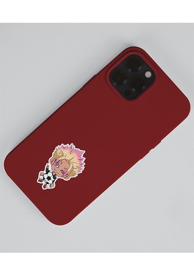 Ryusei Shidou-bluelock- Anime Futbol Telefon Sticker Seti Blue Lock Parlak Kağıt 2 Li Pembe