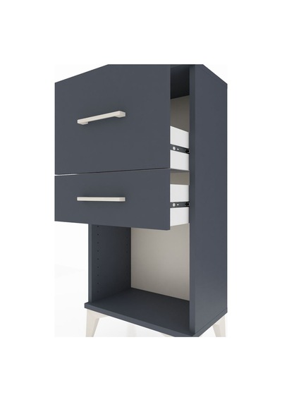 Arges Komodin 2 Çekmeceli 44x30x96 Antrasit-antrasit Antrasit