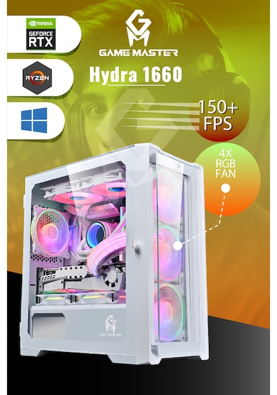 Game Master Hydra 1660 R5-5500 16 GB 512 GB M2 SSD GTX1660ti Free Dos Masaüstü Oyuncu Bilgisayarı