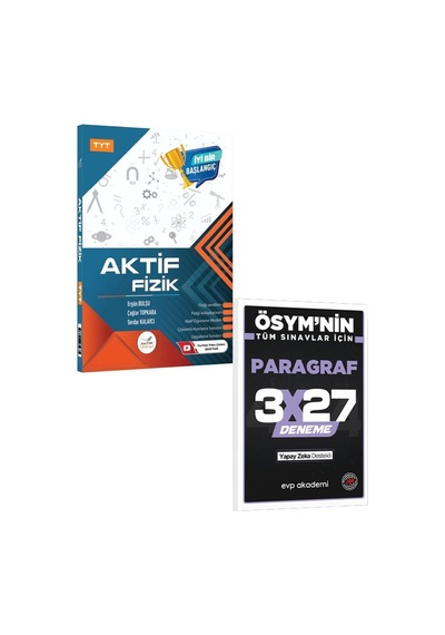 2027 Aktif Öğrenme 2027 Tyt Fizik 0 Dan Başlayanlara+evp Akademi 3x27 Paragraf Deneme