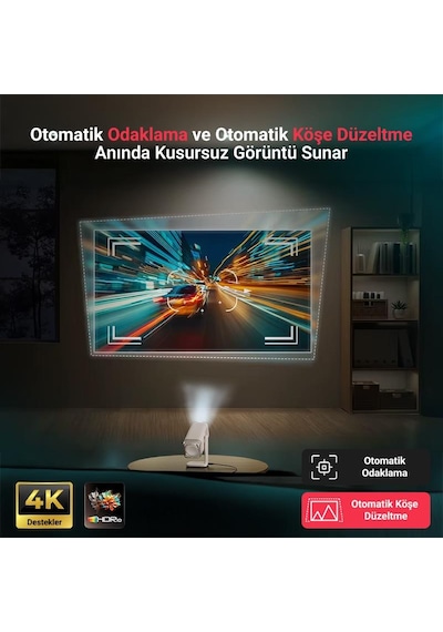 Vankyo Aurzen Boom Air Android Google TV 4K Destekli Projeksiyon Cihazı