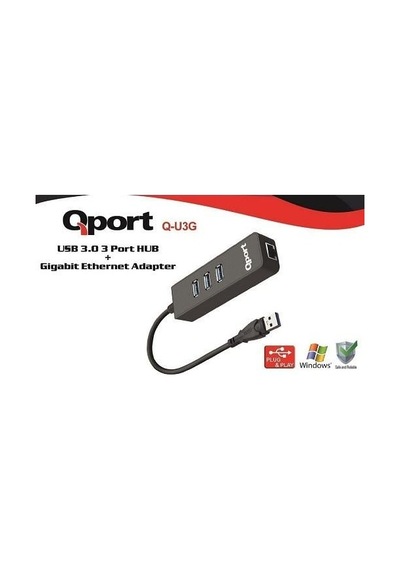 Qport Q-u3g Gigabit Usb 3.0 Ethernet Çoklayıcı Hub-211514