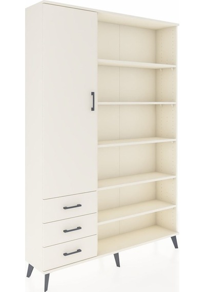 Arges Dolap 9 Raflı 3 Çekmeceli 3 Kapaklı 132x30x195 Aytaşı-a... Aytaşı