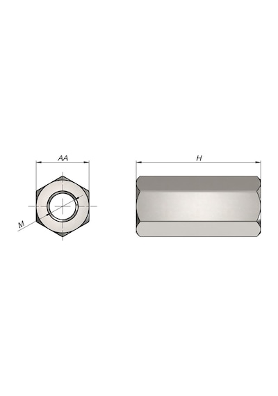 Uzatma Somunu Altı Köşe M12X40 MM (1 Adet)