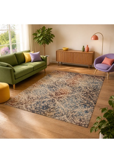 Kartela Halı Elva Halı Kaymaz Taban Makinede Yıkanabilir Halı - 60 X 90 Cm Çok Renkli