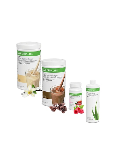 Herbalife Shake Vanilya 1 Çikolata 1 - Çay Ahududu - Aloe Vera