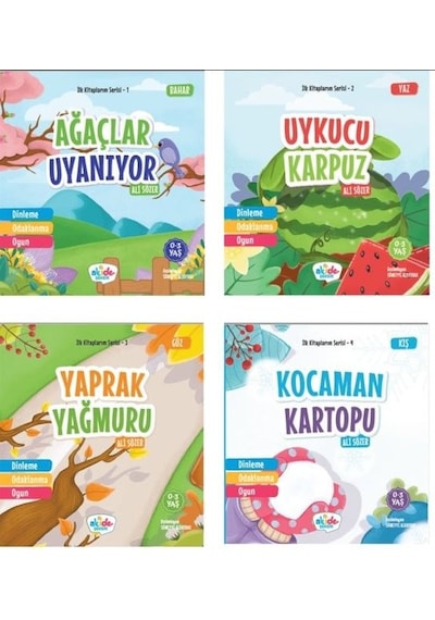 İlk Kitaplarım Serisi Seti - 4 Kitap Takım - Ali Sözer - Akide Şekeri Yayınları