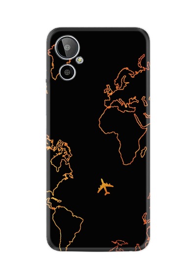 General Mobile Gm 23 Se Kılıf Silikon Desen Özel Seri Harita Ve Uçak 1777