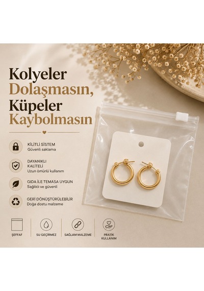 10 Lu Makyaj Organizer Seti+ 5 Li Takı Organizer Hediye Şeffaf