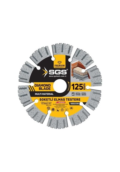 Sgs Soketli Elmas Testere Multı-materıal 125mm Sgs2336
