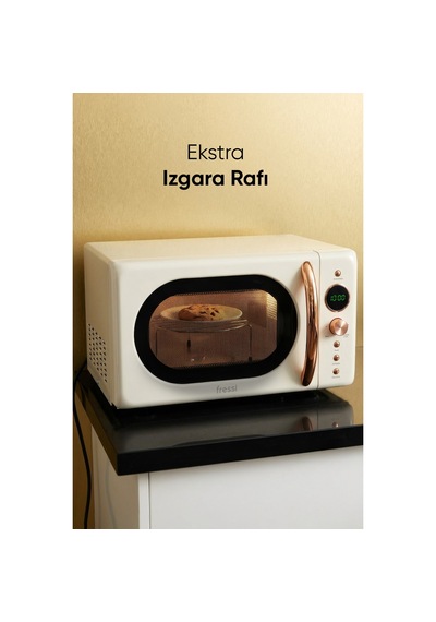 Fressi FR-MW207 Retro Minetta 20 L Izgara Raflı Mikrodalga Fırın